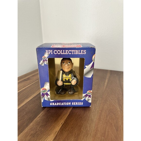 BPI Collectibles Graduation Series Figure Handmade Painted Michigan University - Picture 1 of 4
